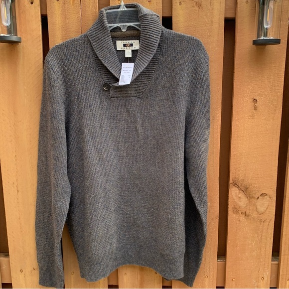 Joseph Abboud Other - JOSEPH ABBOUD. NWT. Tan/Dark Gray Knit Sweater.Wool Blend.Size L.Button …
